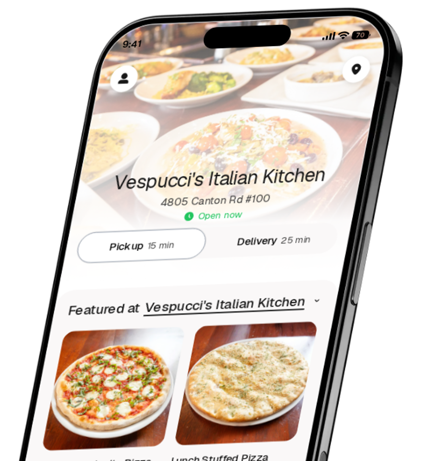 Vespucci's Italian Kitchen app preview